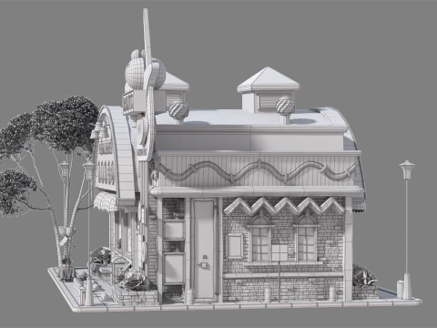 Cartoon House 02 3D Model