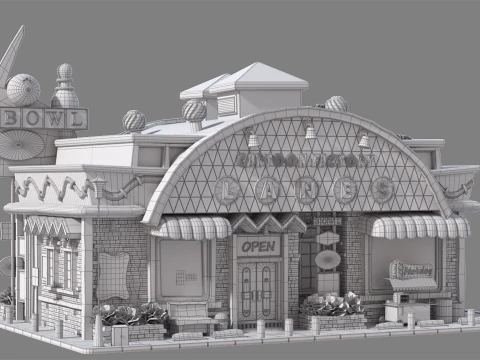 Cartoon House 02 3D Model