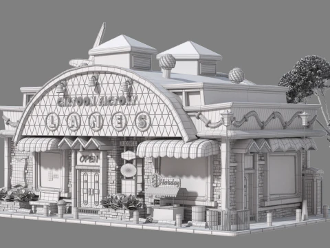 Cartoon House 02 3D Model