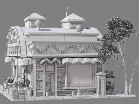 Cartoon House 02 Modelo 3D