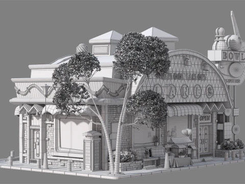 Cartoon House 02 3D Model