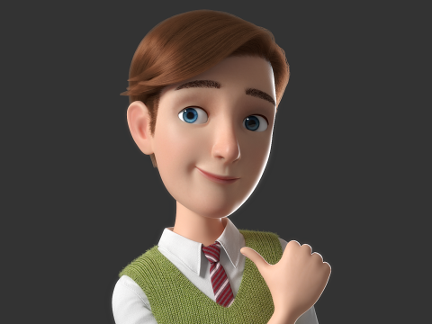 Cartoon Family Rigged V1 Modelo 3D