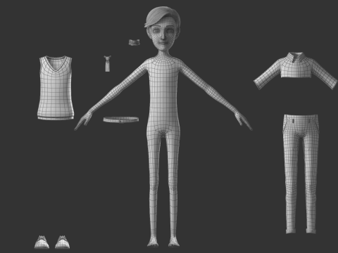 Cartoon Family Rigged V1 Modelo 3D