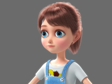 कार्टून फ़ैमिली रिग्ड V1 3D मॉडल