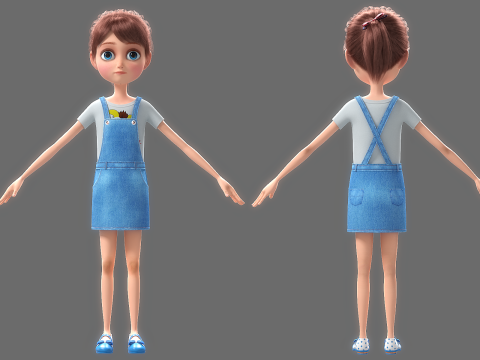 Cartoon Family Rigged V1 Modelo 3D