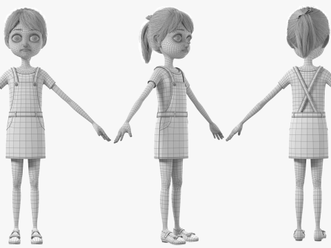 Cartoon Family Rigged V1 Modelo 3D