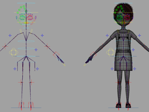 Cartoon Family Rigged V1 Modelo 3D
