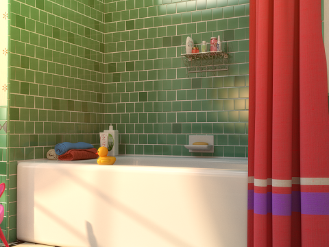 Cartoon Bathroom 3Dモデル