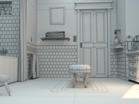 Cartoon Bathroom 3Dモデル