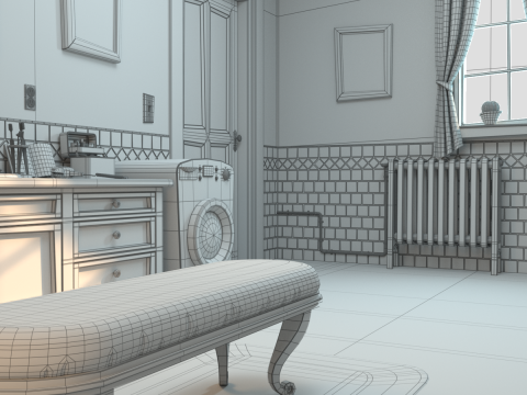 Cartoon Bathroom 3Dモデル