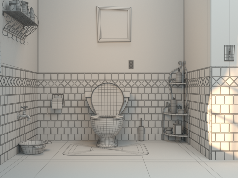 Cartoon Bathroom 3Dモデル