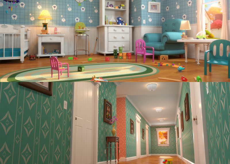 Cartoon Corridor Baby Room Model 3D .c4d .max .obj .3ds .fbx .stl .blend