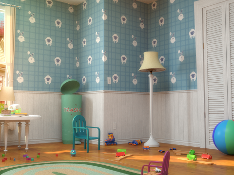 Cartoon Corridor Baby Room Model 3D