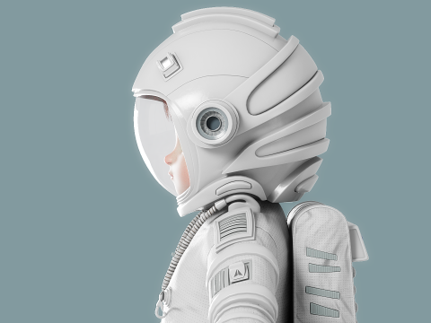 Cartoon Astronaut Rigged 3D 모델