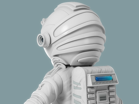Cartoon Astronaut Rigged 3D 모델