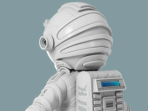 Astronauta dei cartoni animati truccato Modello 3D