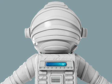 Astronauta dei cartoni animati truccato Modello 3D