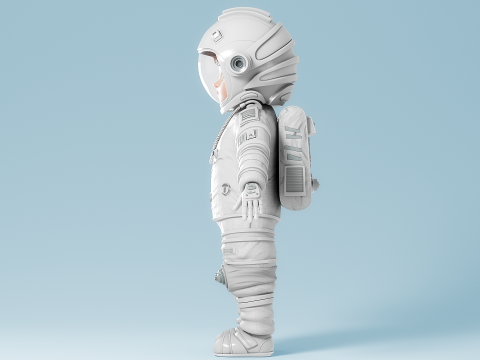 Cartoon Astronaut Rigged 3D 모델