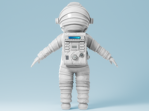 Cartoon Astronaut Rigged 3D 모델