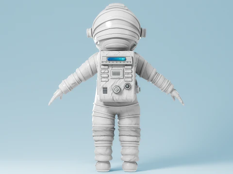 Astronauta dei cartoni animati truccato Modello 3D