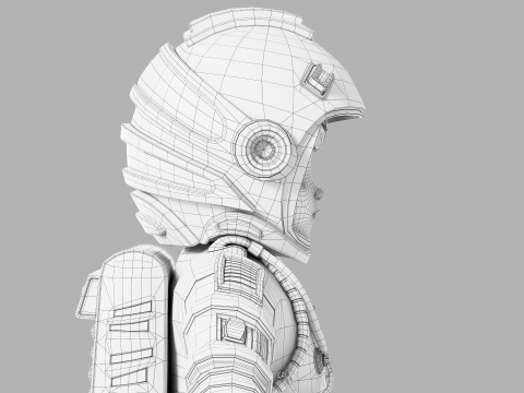 Cartoon Astronaut Rigged 3D 모델