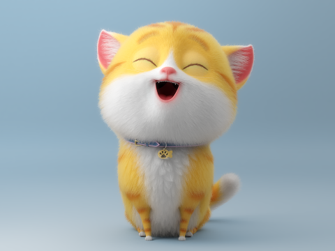 Cartoon Cat Rigged 3D Model