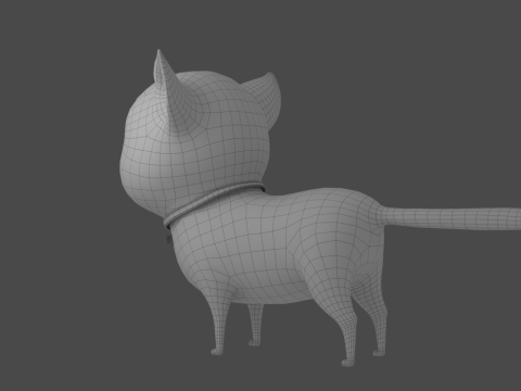 Cartoon Cat Rigged 3D Model