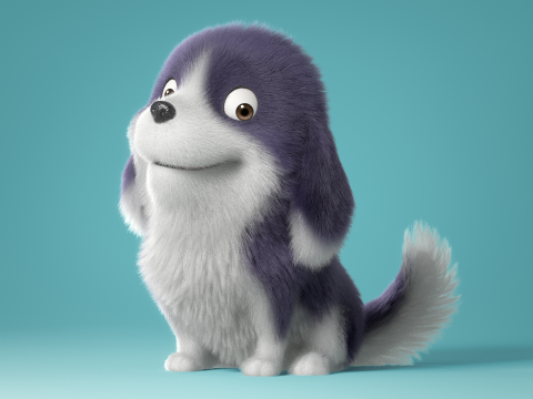 Cartoon Dog Rigged 3D Model