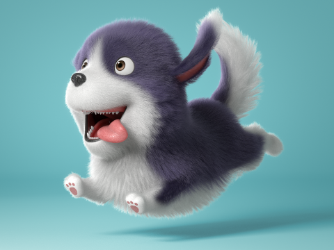 Cartoon Dog Rigged Modelo 3D
