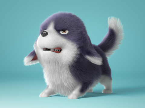 Cartoon Dog Rigged Modelo 3D