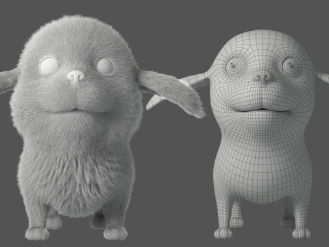 Cartoon Dog Rigged Modelo 3D
