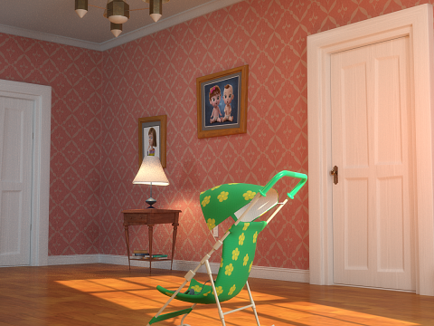 Cartoon Hall Living Room V2 Modèle 3D