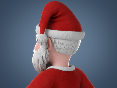 Cartoon Santa Claus Rigged Model 3D