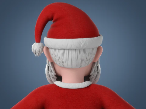 Cartoon Santa Claus Rigged 3D Model