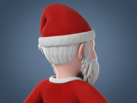 Cartoon Santa Claus Rigged 3D Model