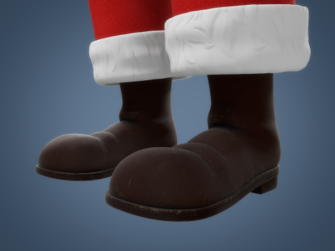 Cartoon Santa Claus Rigged Model 3D