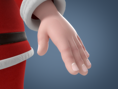 Cartoon Santa Claus Rigged Model 3D