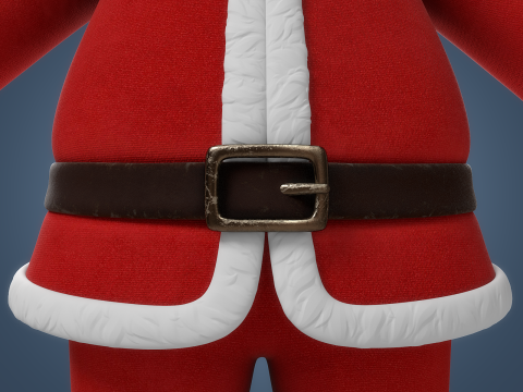 Cartoon Santa Claus Rigged Model 3D