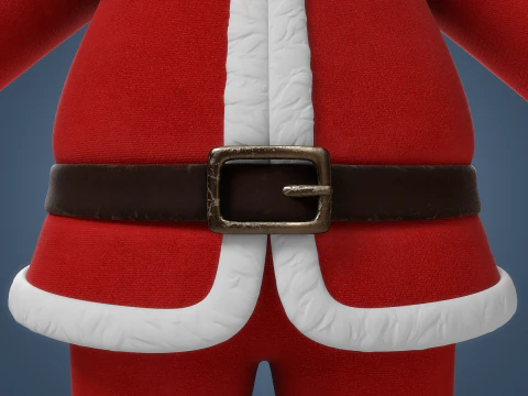 Cartoon Santa Claus Rigged 3D Model