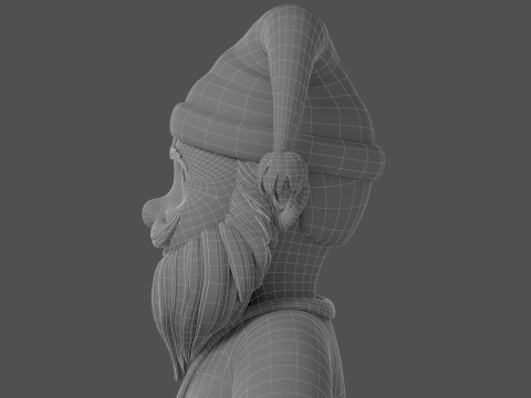 Cartoon Santa Claus Rigged Model 3D