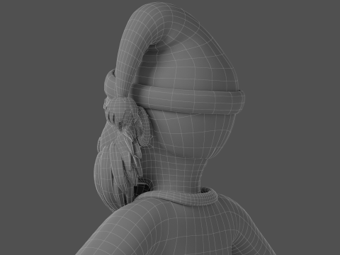 Cartoon Santa Claus Rigged Model 3D