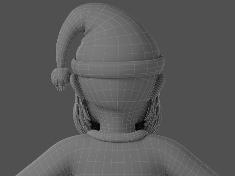 Cartoon Santa Claus Rigged Model 3D