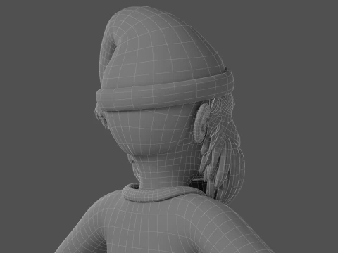 Cartoon Santa Claus Rigged 3D Model