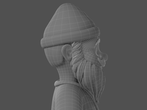 Cartoon Santa Claus Rigged Model 3D