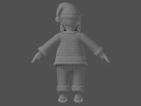 Cartoon Santa Claus Rigged 3D Model
