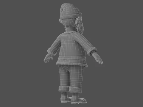 Cartoon Santa Claus Rigged 3D Model