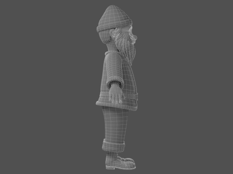 Cartoon Santa Claus Rigged Model 3D