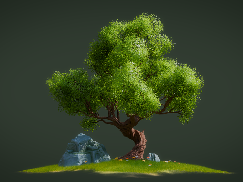 Cartoon Stylized Tree 3D मॉडल