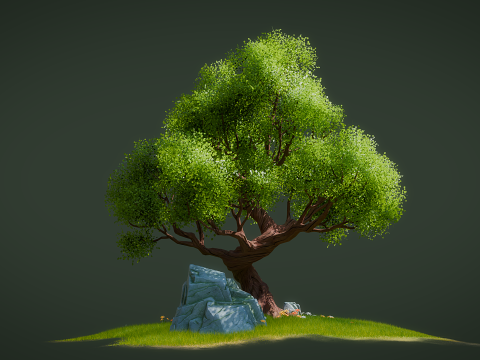 Cartoon Stylized Tree 3D मॉडल