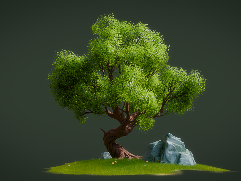 Cartoon Stylized Tree 3D मॉडल